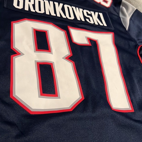 New England Patriots #87 “Gronk” Rob Gronkowski NFL Home On Field Nike Jersey - Picture 10 of 11